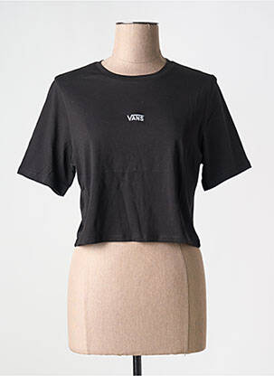 Tricou guler rotund negru VANS femeie
