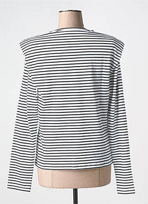 Tricou guler rotund alb PIECES femeie