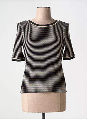 Tricou guler rotund maro VILA femeie