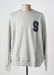 Hanorac guler rotund gri SELECTED homme