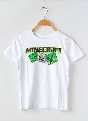 Tricou guler rotund alb NAME IT băiat