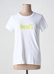 Tricou guler rotund alb LEVIS femme