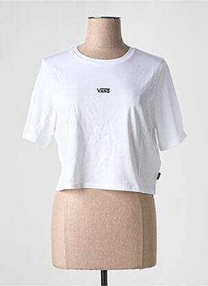 Tricou guler rotund alb VANS femeie