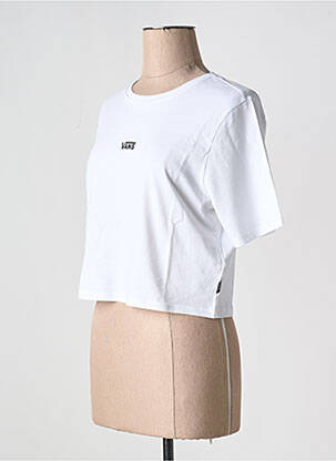 Tricou guler rotund alb VANS femeie