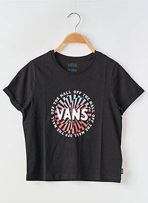 Tricou guler rotund negru VANS fată