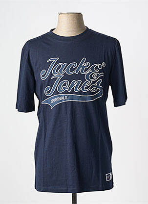 Tricou guler rotund albastru JACK & JONES bărbat