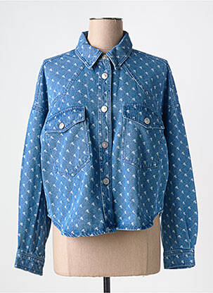 Cămașă albastru PIECES femeie