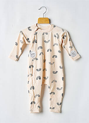 Pijama guler rotund bej DIM copil
