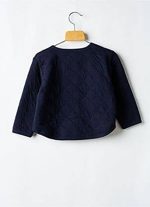Vestă cu mâneci lungi guler rotund albastru PETIT BATEAU fată