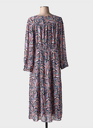 Rochie lungă guler în v violet ARTLOVE femeie