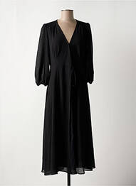 Rochie midi guler în v negru GRACE & MILA femeie