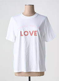 Tricou guler rotund alb PIECES femme