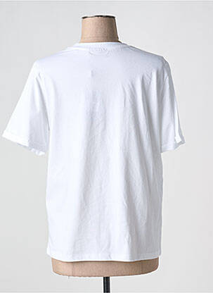 Tricou guler rotund alb PIECES femeie