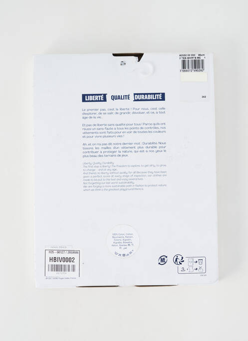 Tricou alb PETIT BATEAU băiat