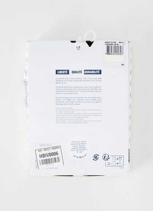 Body alb PETIT BATEAU copil