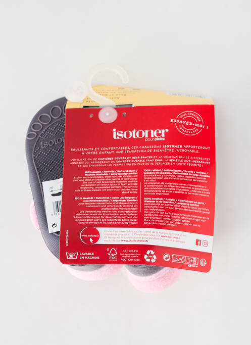 Papuci/Pantofi de casă gri ISOTONER fată