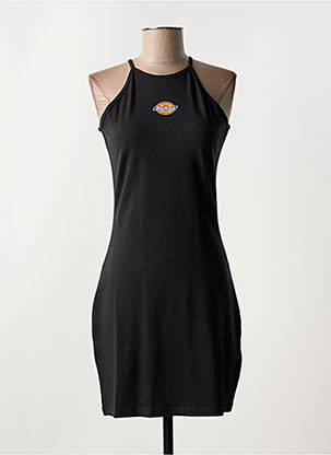 Rochie scurtă guler rotund negru DICKIES femeie