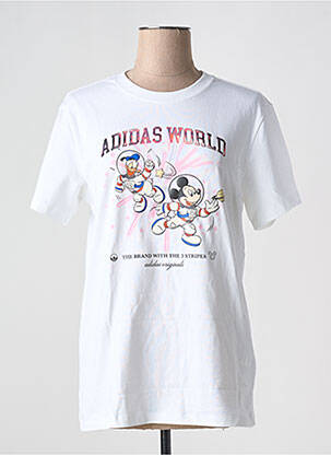 Tricou guler rotund alb ADIDAS femeie