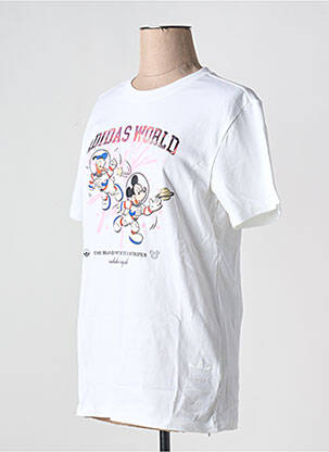 Tricou guler rotund alb ADIDAS femeie