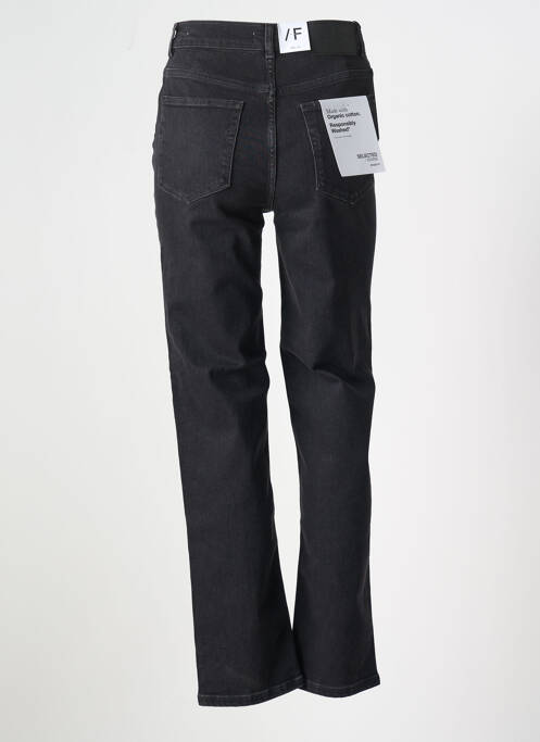 Blugi cu croială dreaptă negru SELECTED femeie