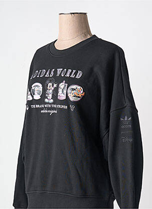Hanorac guler rotund negru ADIDAS femeie
