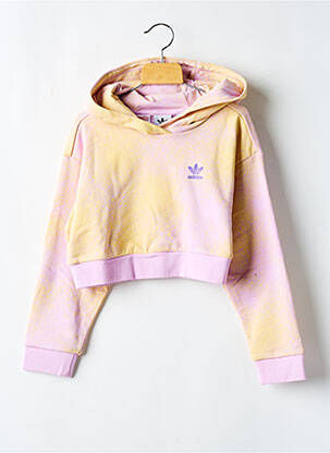 Hanorac cu glugă guler rotund violet ADIDAS fată