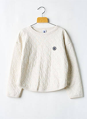 Hanorac guler rotund gri PETIT BATEAU băiat