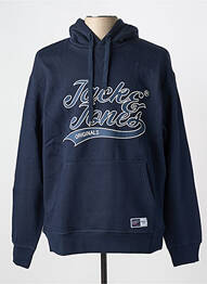 Hanorac cu glugă guler rotund albastru JACK & JONES bărbat