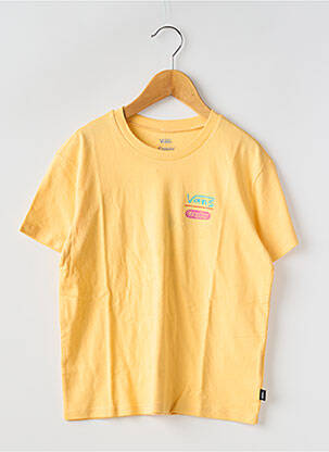Tricou guler rotund galben VANS fată
