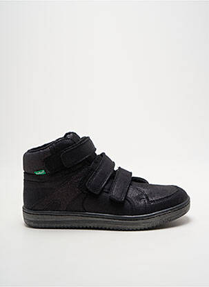 Adidași închidere cu șireturi vârf rotund negru KICKERS fată
