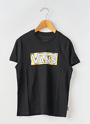 Tricou guler rotund negru VANS fată