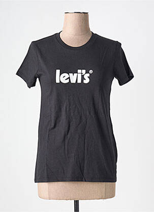 Tricou guler rotund negru LEVI'S femeie