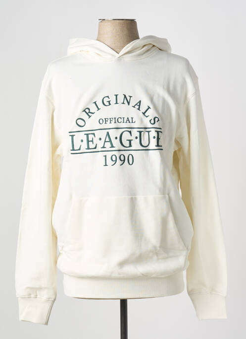 Hanorac cu glugă alb JACK & JONES bărbat