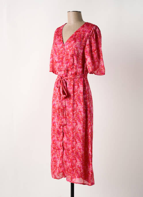 Rochie midi roz VILA femeie