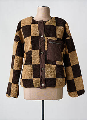 Jachete casual guler rotund maro OBJECT femeie