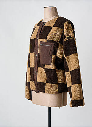 Jachete casual guler rotund maro OBJECT femeie