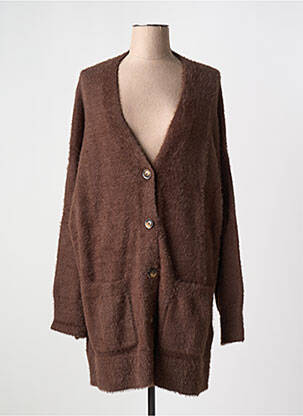 Vestă cu mâneci lungi maro NA-KD femeie