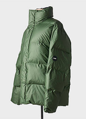 Geacă matlasată guler col înalt verde RAINS femeie