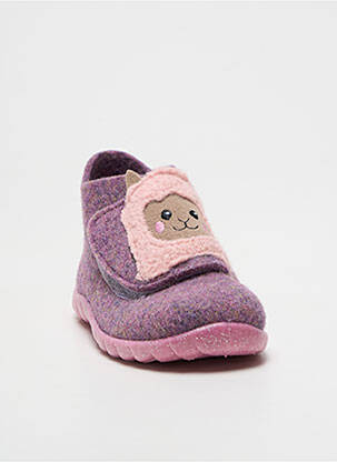 Papuci/pantofi de casă vârf rotund vârf rotund violet SUPERFIT fată