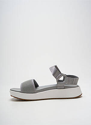 Sandale/pantofi decupați toc platformă toc de 4 la 6 cm gri UGG femeie