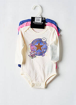 Body guler rotund multicolor CONVERSE fată
