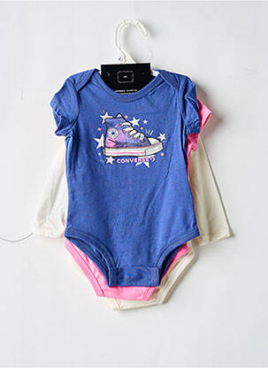 Body guler rotund multicolor CONVERSE fată