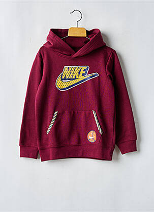 Hanorac cu glugă guler rotund roșu NIKE băiat