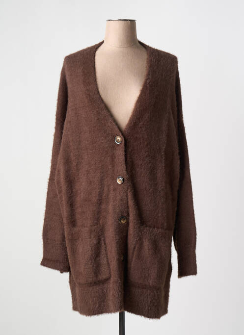 Vestă cu mâneci lungi maro NA-KD femeie