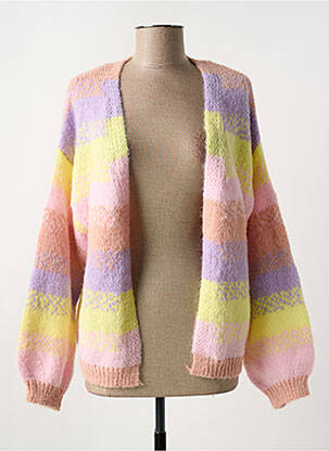 Vestă cu mâneci lungi roz PIECES femeie