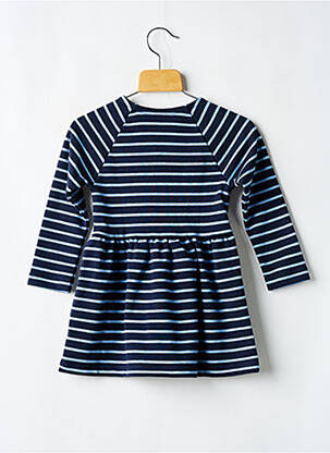 Rochie midi guler rotund albastru PETIT BATEAU fată