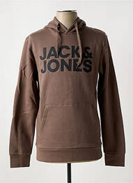 Hanorac cu glugă glugă maro JACK & JONES homme