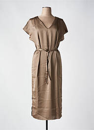 Rochie midi guler în v maro VILA femme