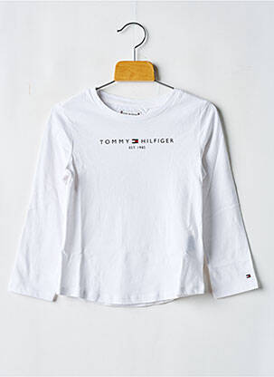 Tricou guler rotund alb TOMMY HILFIGER fată
