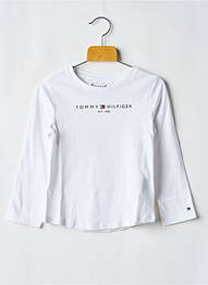 Tricou guler rotund alb TOMMY HILFIGER fille
